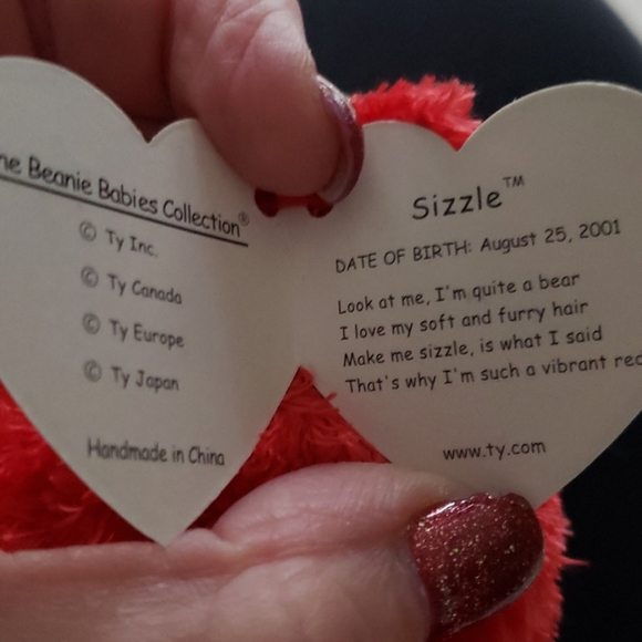 Ty Sizzle bear with tags - Picture 5 of 6